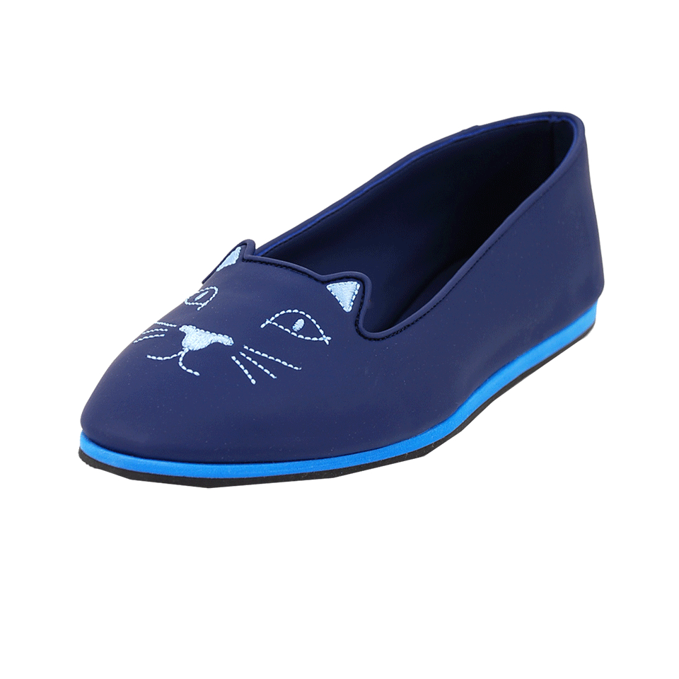 Lyst - Charlotte Olympia Capri Cat Slipper in Blue