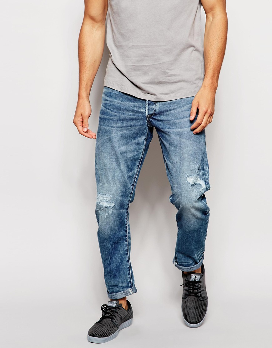 Lyst - G-star raw For The Oceans Jeans Type C 3d Tapered Light Aged ...