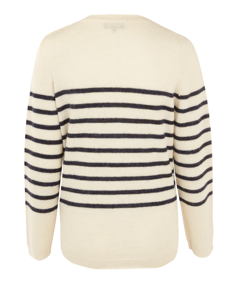 A.p.c. Breton Stripe Sweater in Natural Lyst