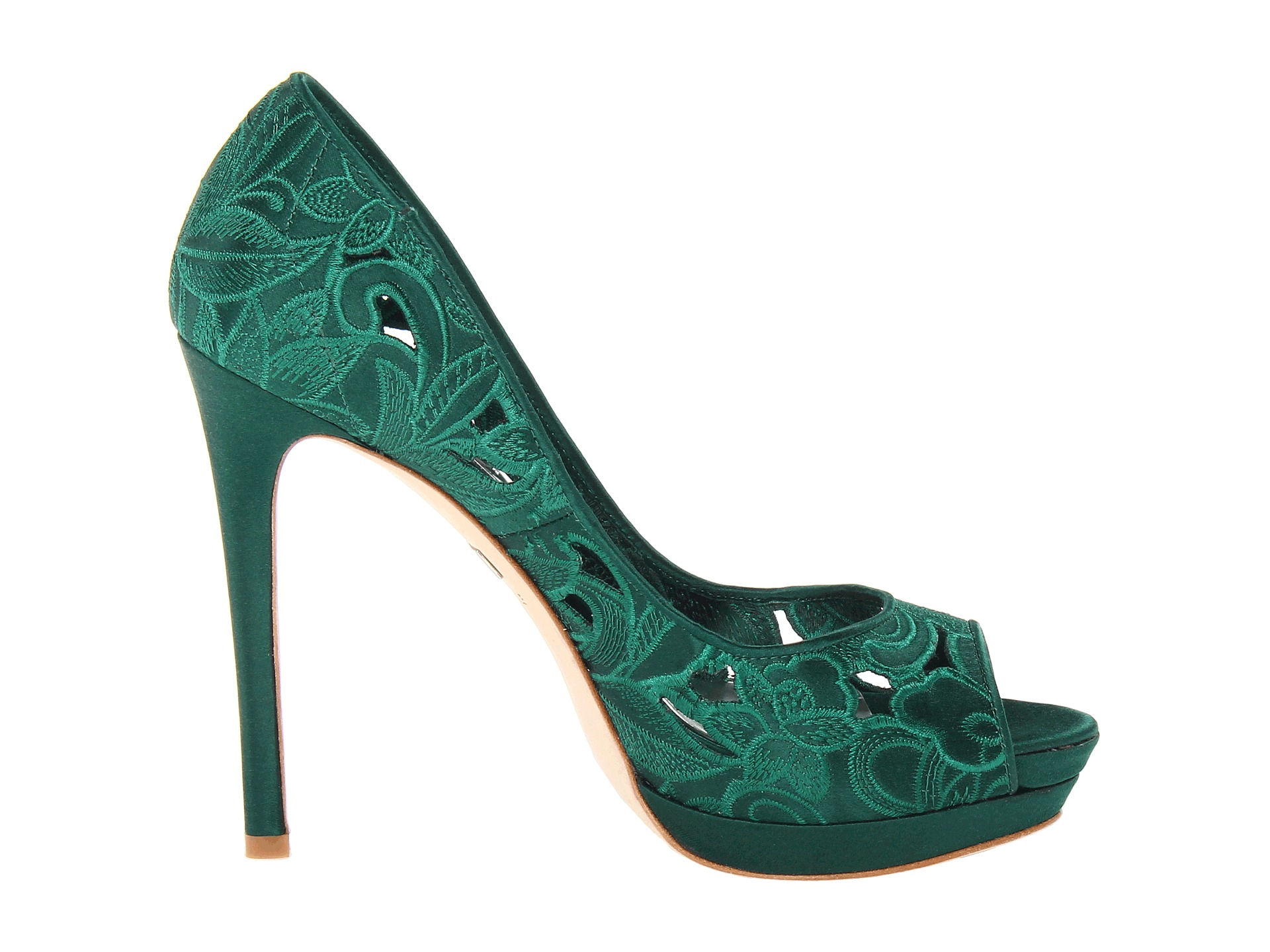badgley mischka emerald green shoes