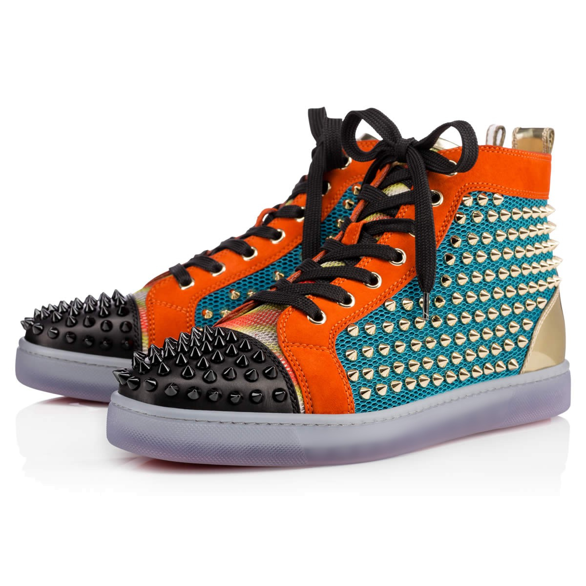 Christian louboutin Louis Spikes Men\u0026#39;s Flat in Multicolor for Men ...  