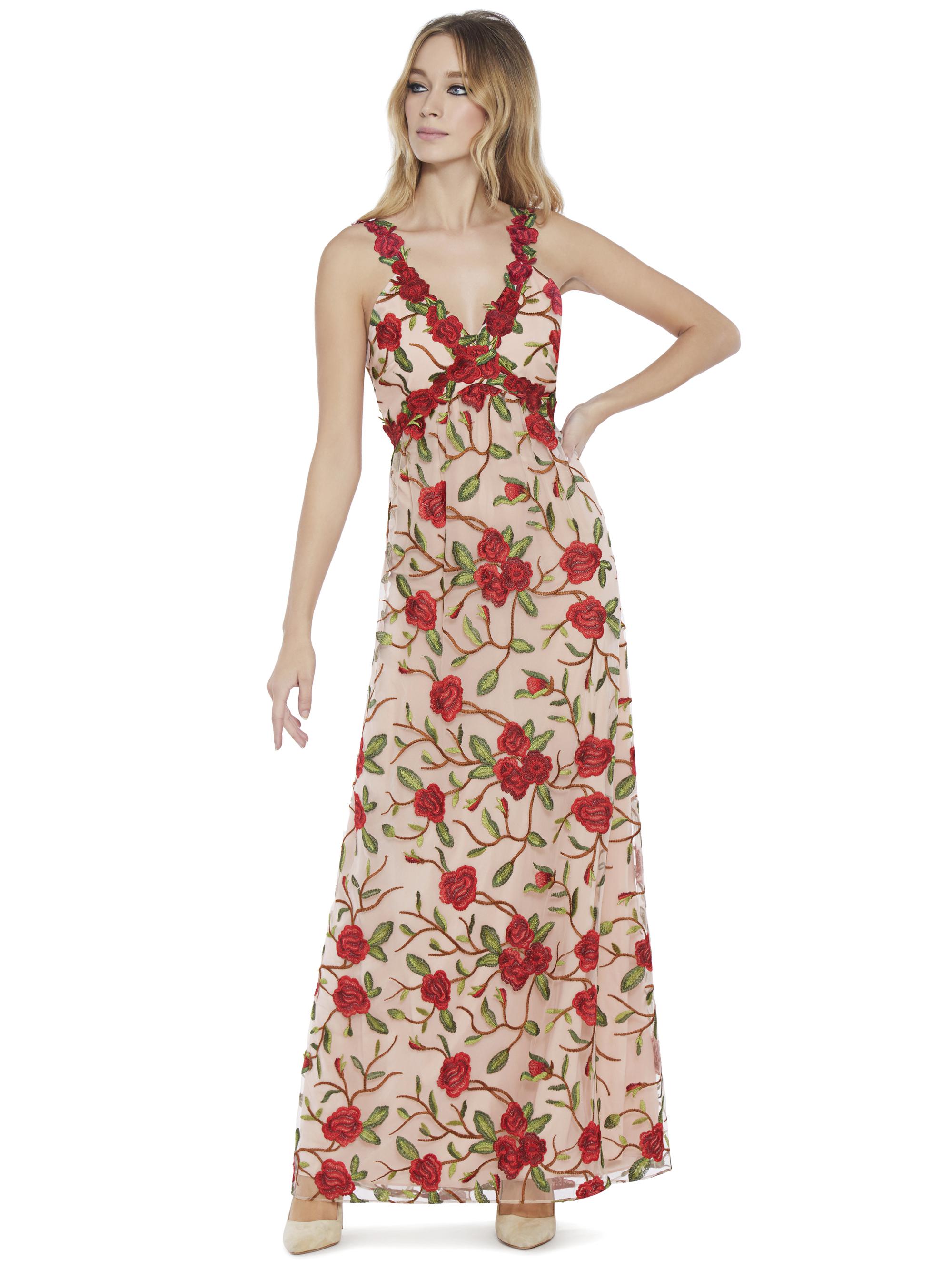 Alice Olivia Beck Low Back A Line Gown In Red Lyst Gallery