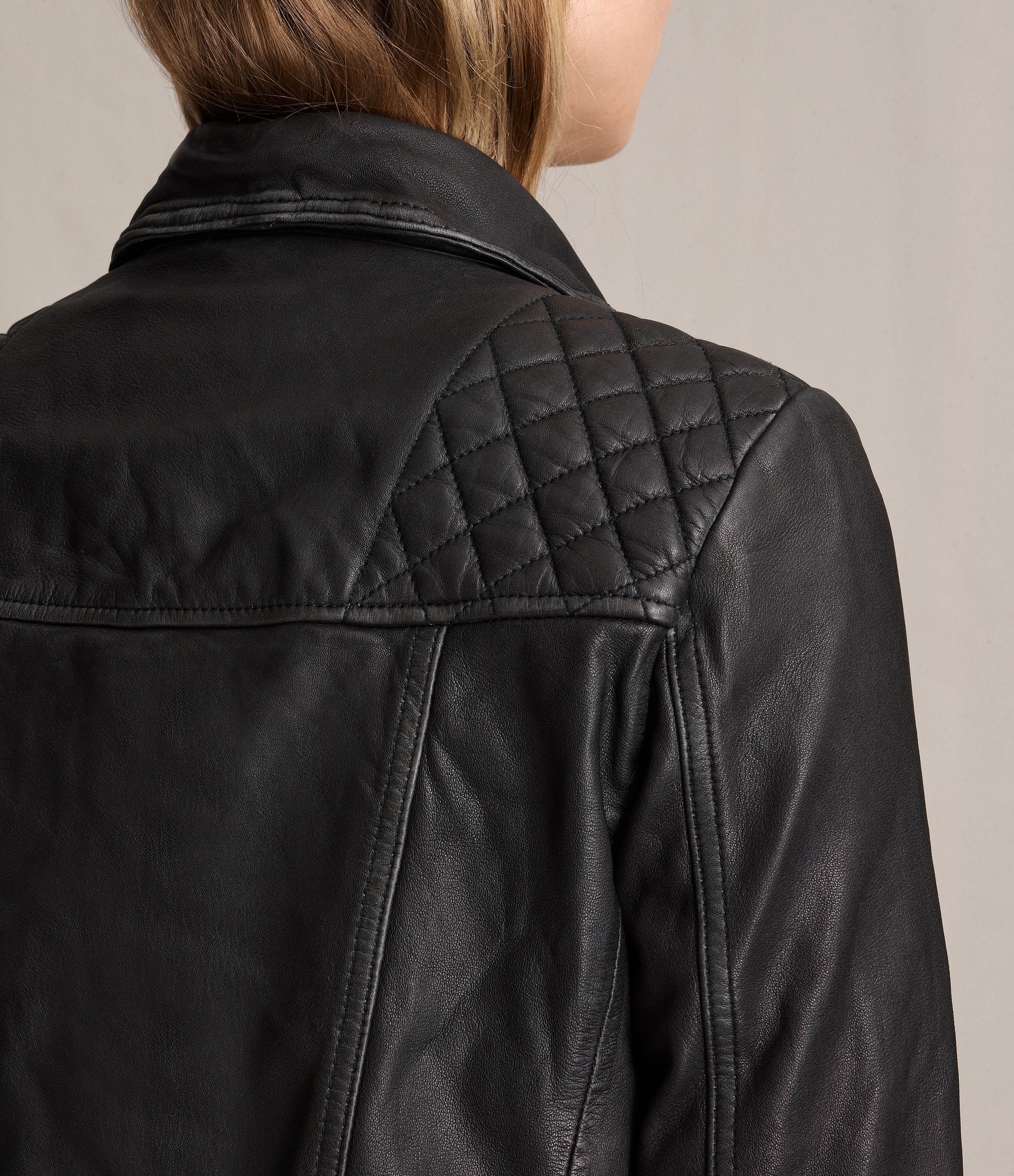 Allsaints Cargo Leather Biker Jacket Usa Usa in Black Lyst