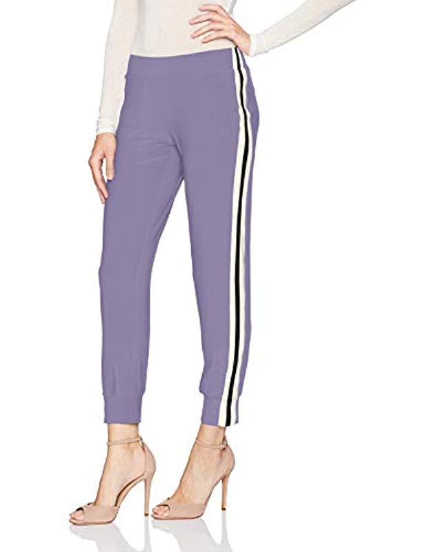 Lyst - Norma Kamali Side Stripe Jog Pant in Purple