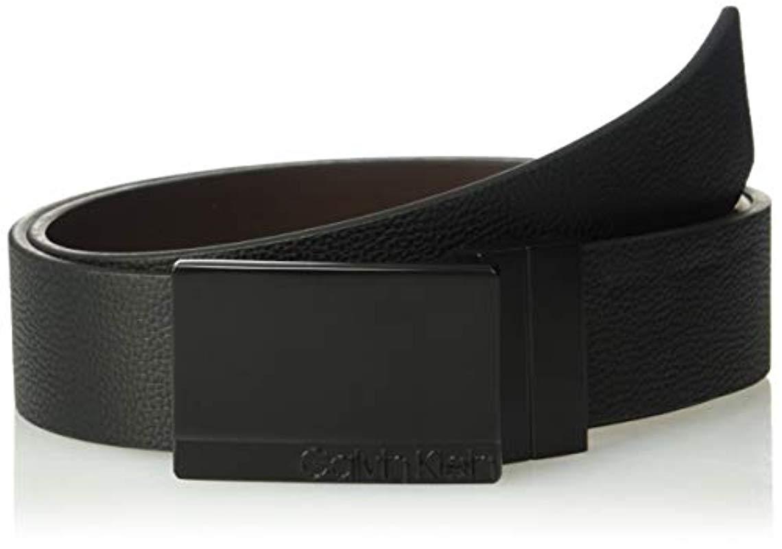 Calvin Klein 35mm Reversible Pebble Leather Belt in Black for Men Lyst