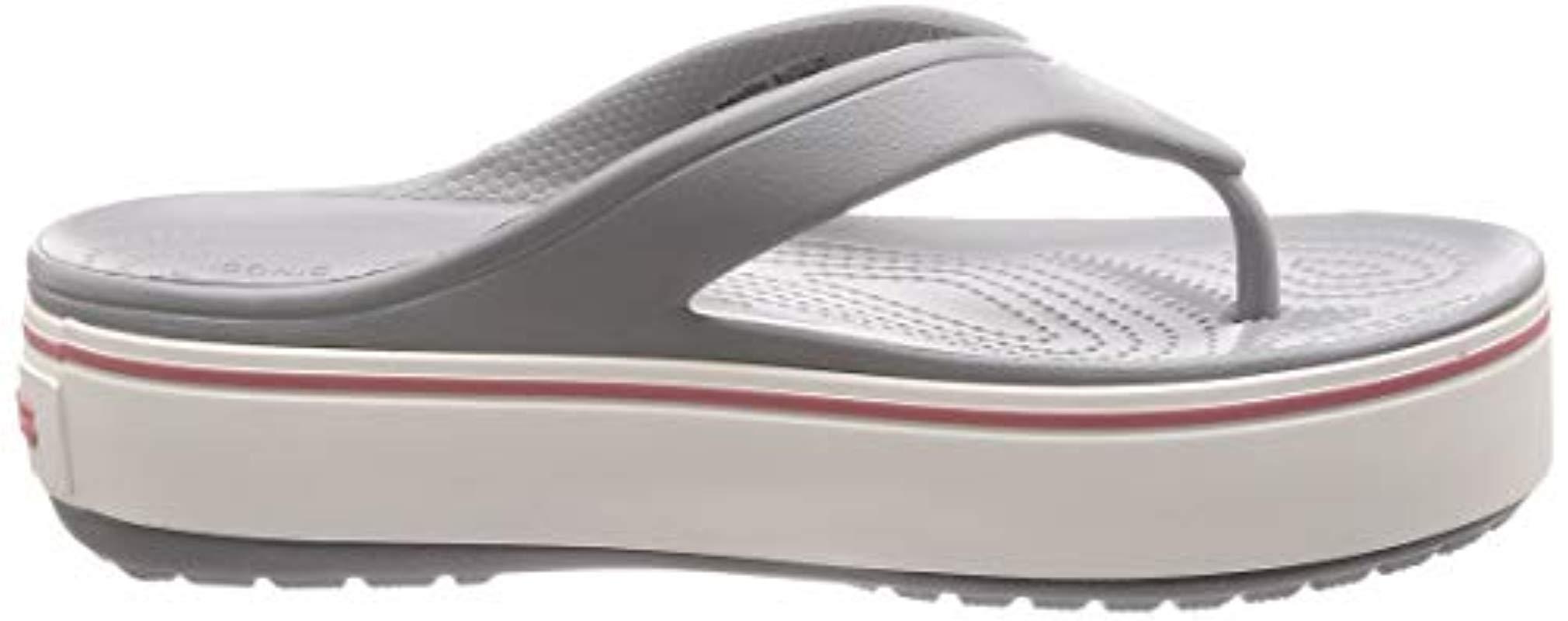 Crocsâ¢ Crocband Platform Flip in Gray - Save 31% - Lyst