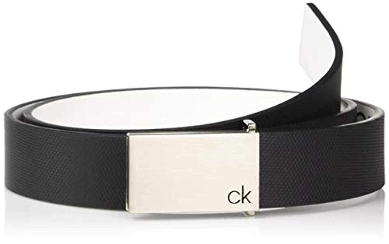 Lyst Calvin Klein 30mm Textured Leather Belt (black) Men's Belts in Black for Men Save 42