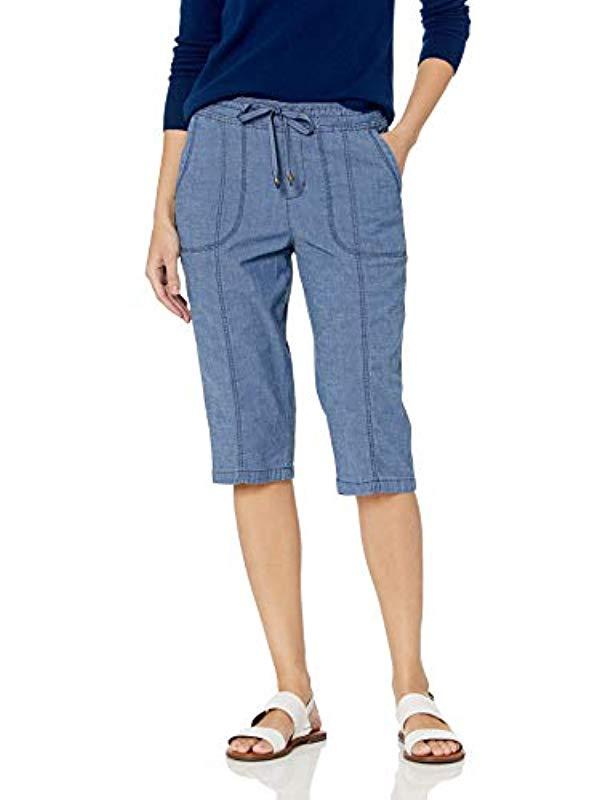 Lee Jeans Flex-to-go Relaxed Fit Pull-on Utility Capri Pant in Blue - Lyst