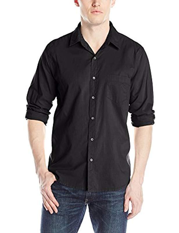 Velvet By Graham & Spencer Milton Woven Shirt in Black for Men - Lyst