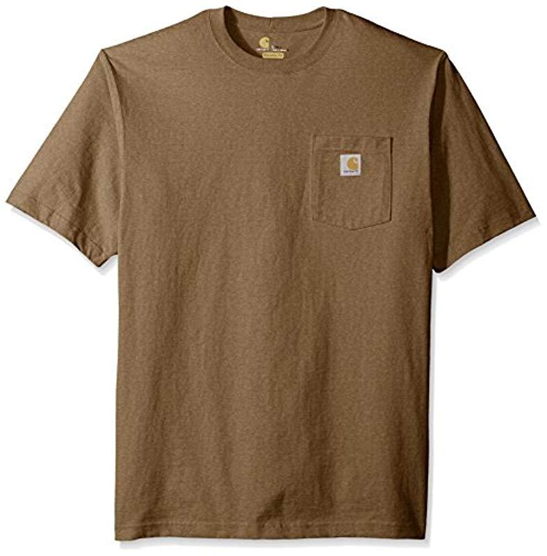 Lyst - Carhartt K87 Workwear Pocket Short Sleeve T-shirt (regular And ...
