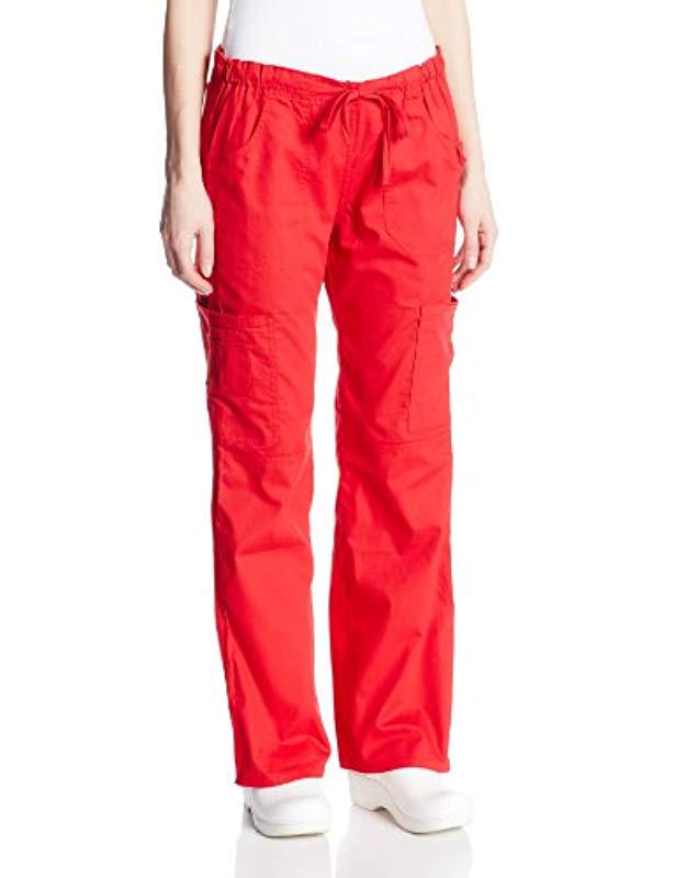 Dickies Tall Eds Signature Jr. Fit Drawstring Cargo Pant in Red - Lyst