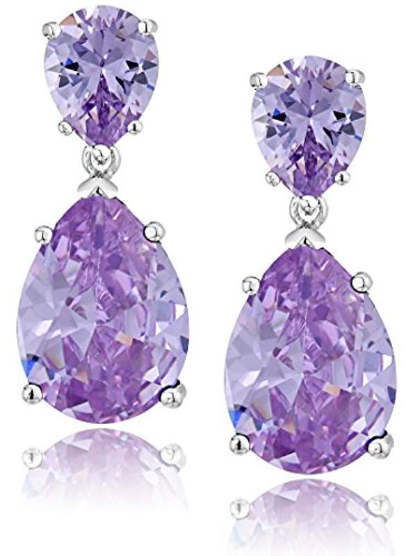 Lyst Cz By Kenneth Jay Lane Cubic Zirconia Double Pear Drop Cz By Kenneth Jay Lane Women S Cubic Zirconia Double Pear Drop Earrings