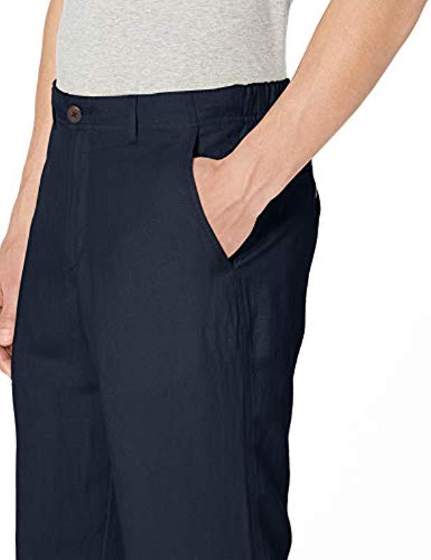 flat front linen pants