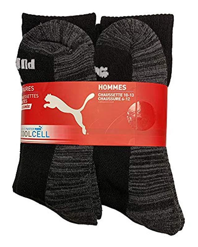 puma black crew socks