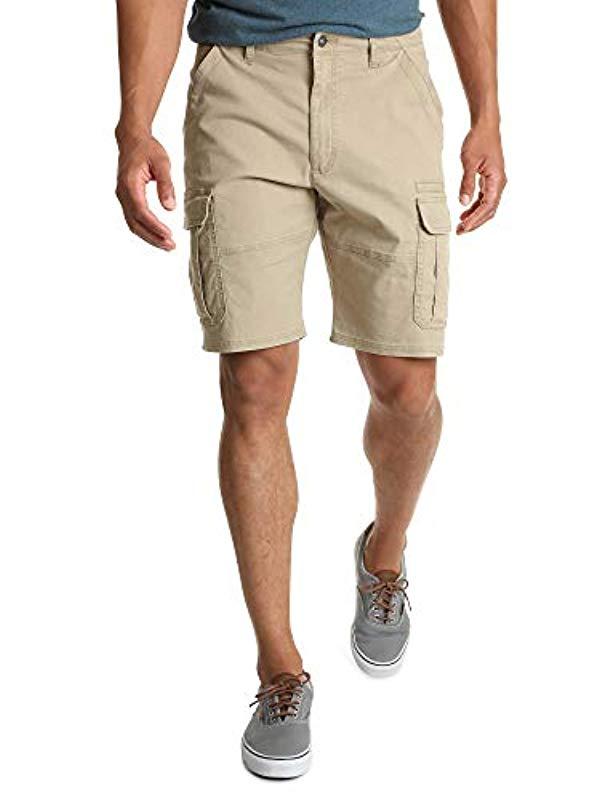 wrangler men's twill cargo shorts