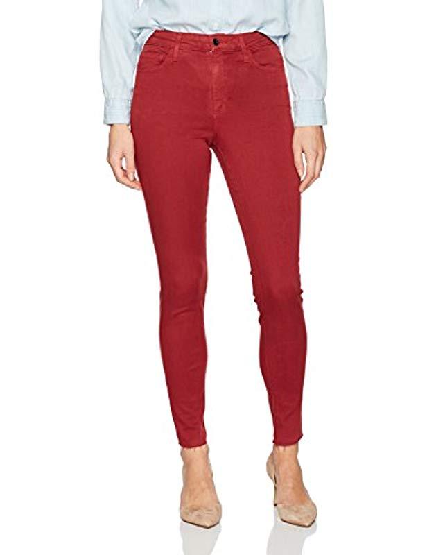 Joe's Jeans Charlie High Rise Skinny Ankle Jean in Red - Lyst