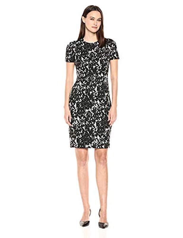 cream calvin klein dress