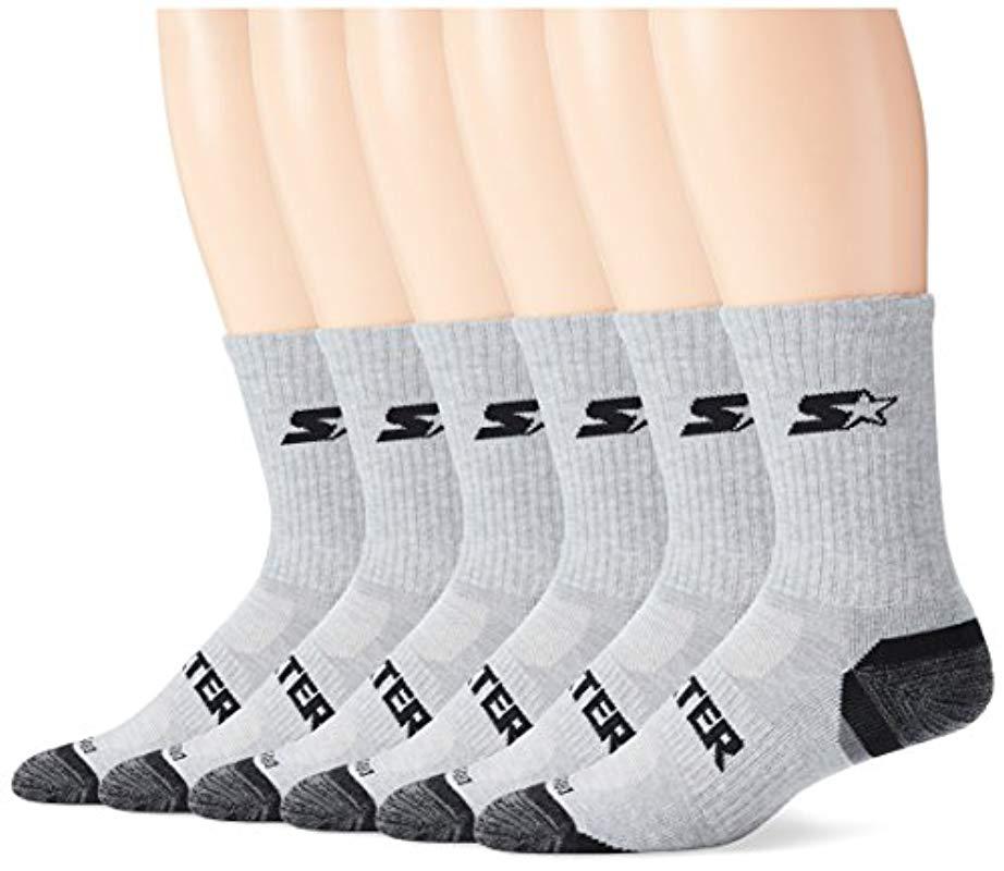 Starter 6pack Athletic Crew Socks, Amazon Exclusive in Gray for Men Lyst
