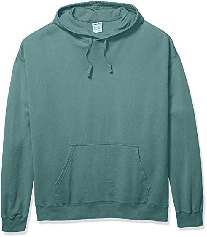 Hanes Comfortwash Garment Dyed Fleece Hoodie Sweatshirt in Green for ...