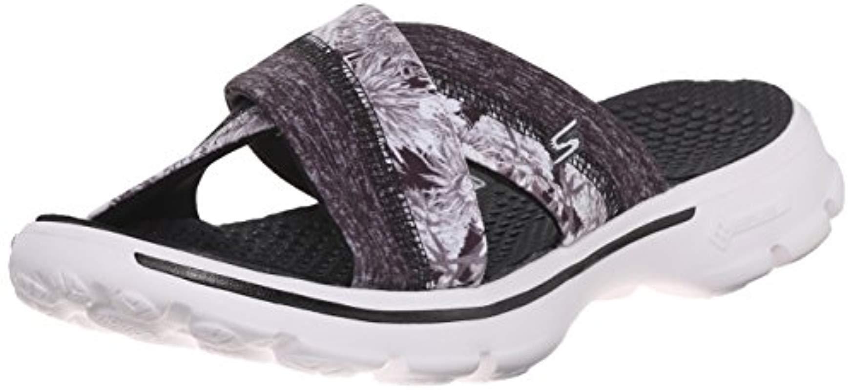 Skechers Go Walk Fiji, Flip Flop in Black - Lyst