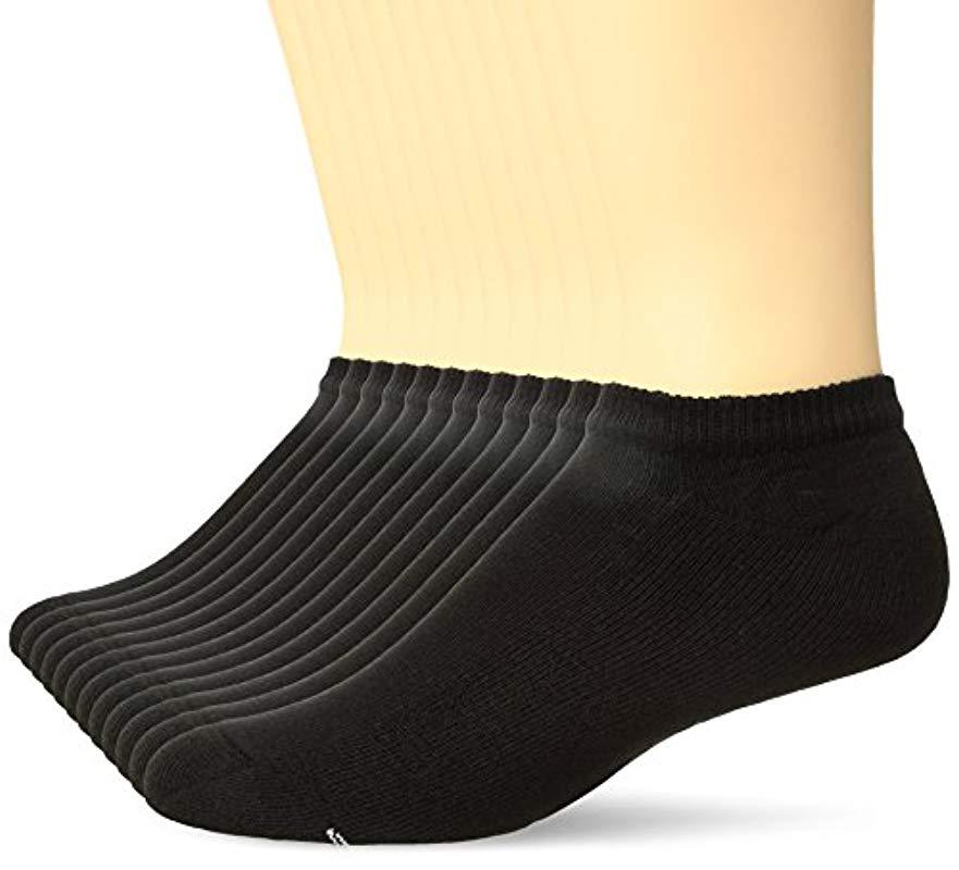 Hanes S Active Cool No Show Socks in Black for Men - Lyst