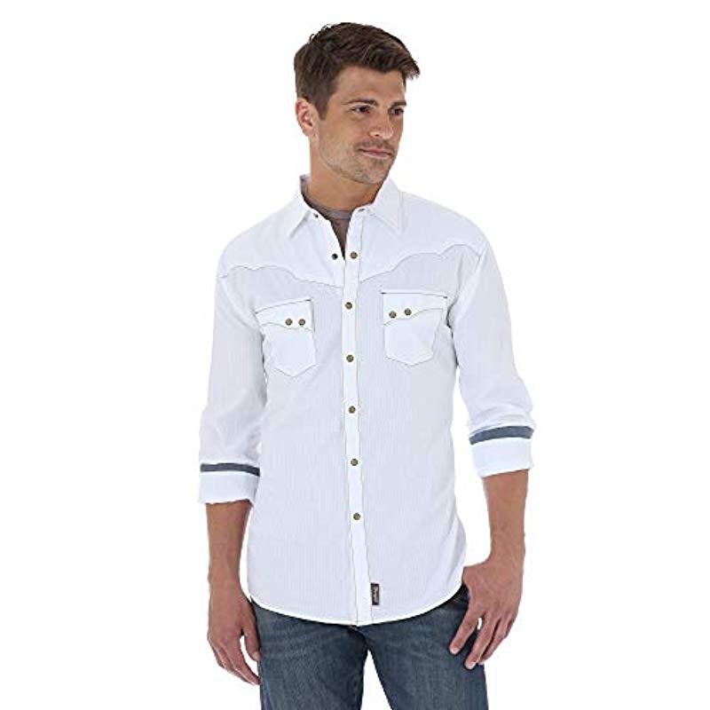 mens double pocket white shirt