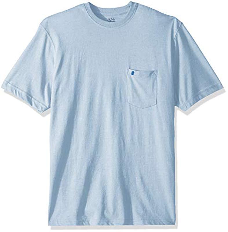 Lyst - Izod Saltwater Short Sleeve Crewneck Solid T-shirt in Blue for Men