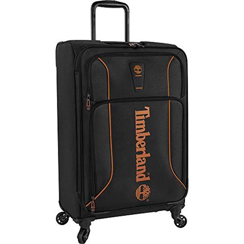 Timberland 3 Piece Lightweight Spinner Luggage Suitcase Set In Black