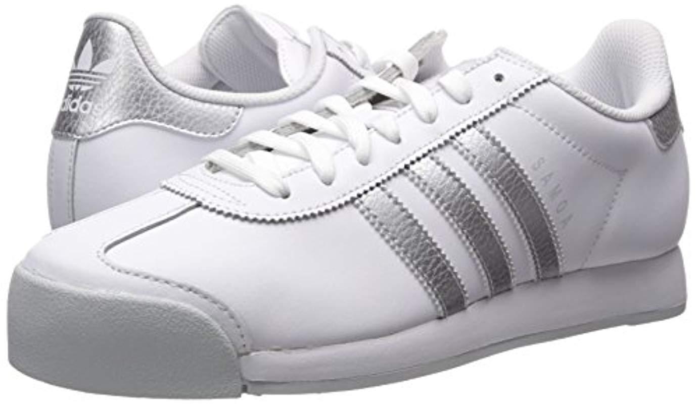 Lyst - adidas Originals Samoa Retro Sneaker,white/metallic Silver/light Grey,8.5 M Us in 