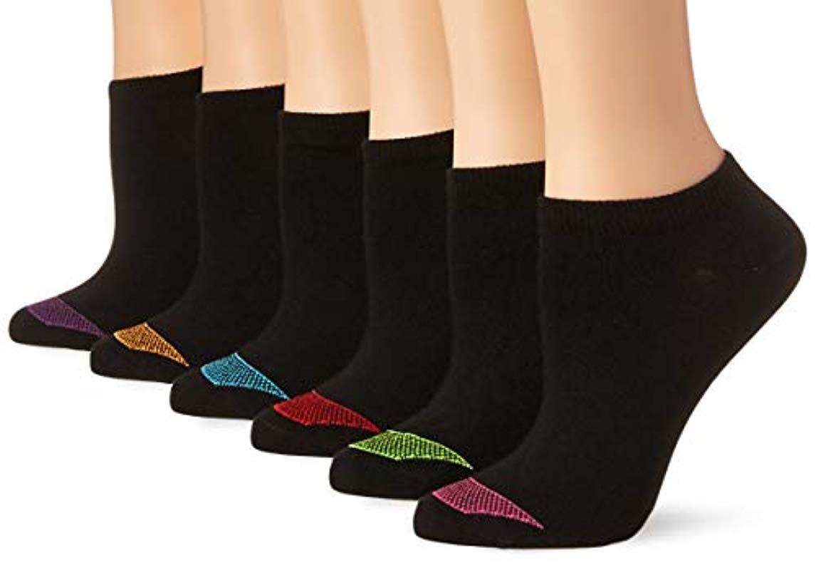 Hanes Ultimate Lightweight Vent No Show Sock 6pack in Black Lyst