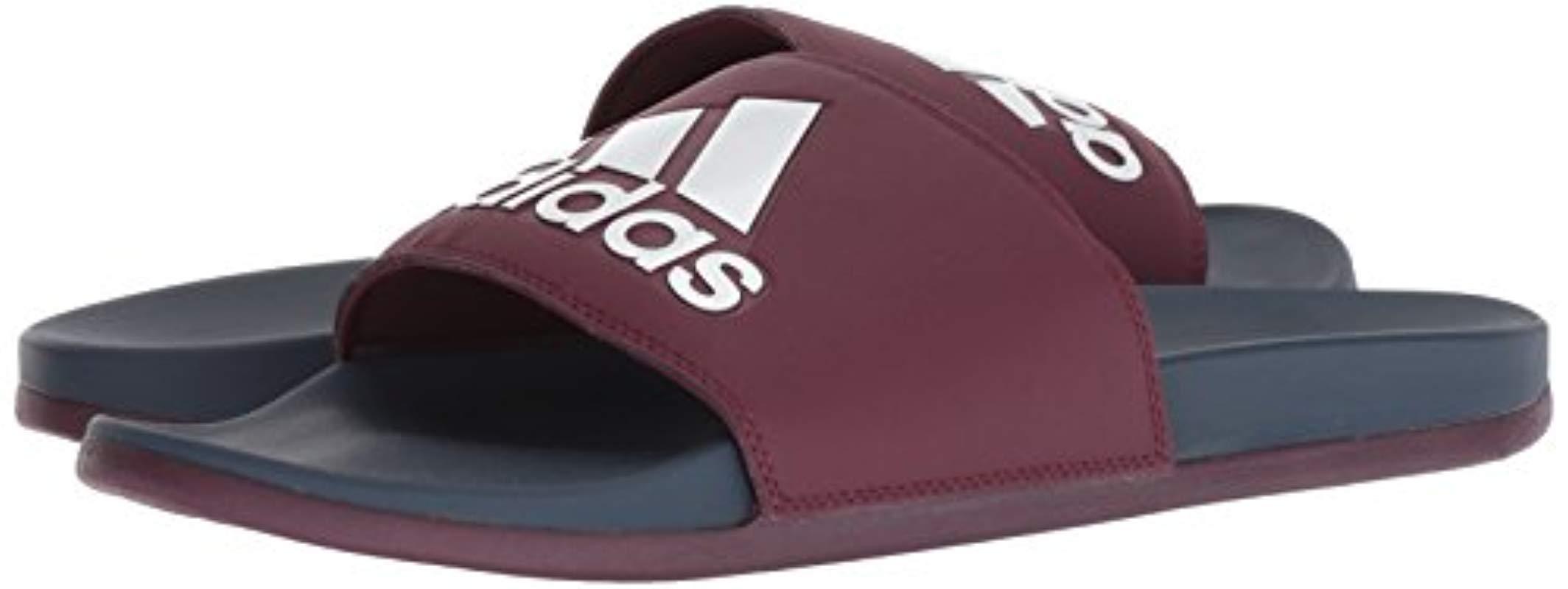 adidas adilette maroon