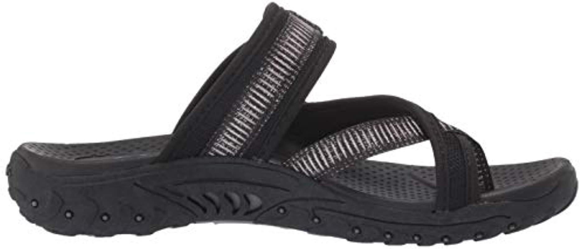 Lyst - Skechers Reggae-Seize The Day-toe Thong Sandal Flip-flop in Black