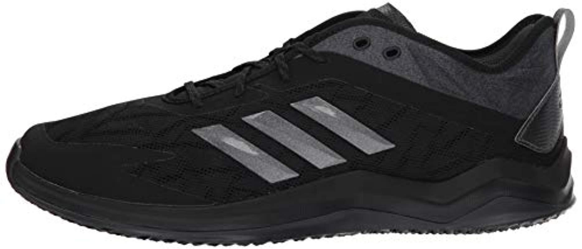 adidas Speed Trainer 4 Baseball Shoe, Black/night Metallic/carbon, 12 M