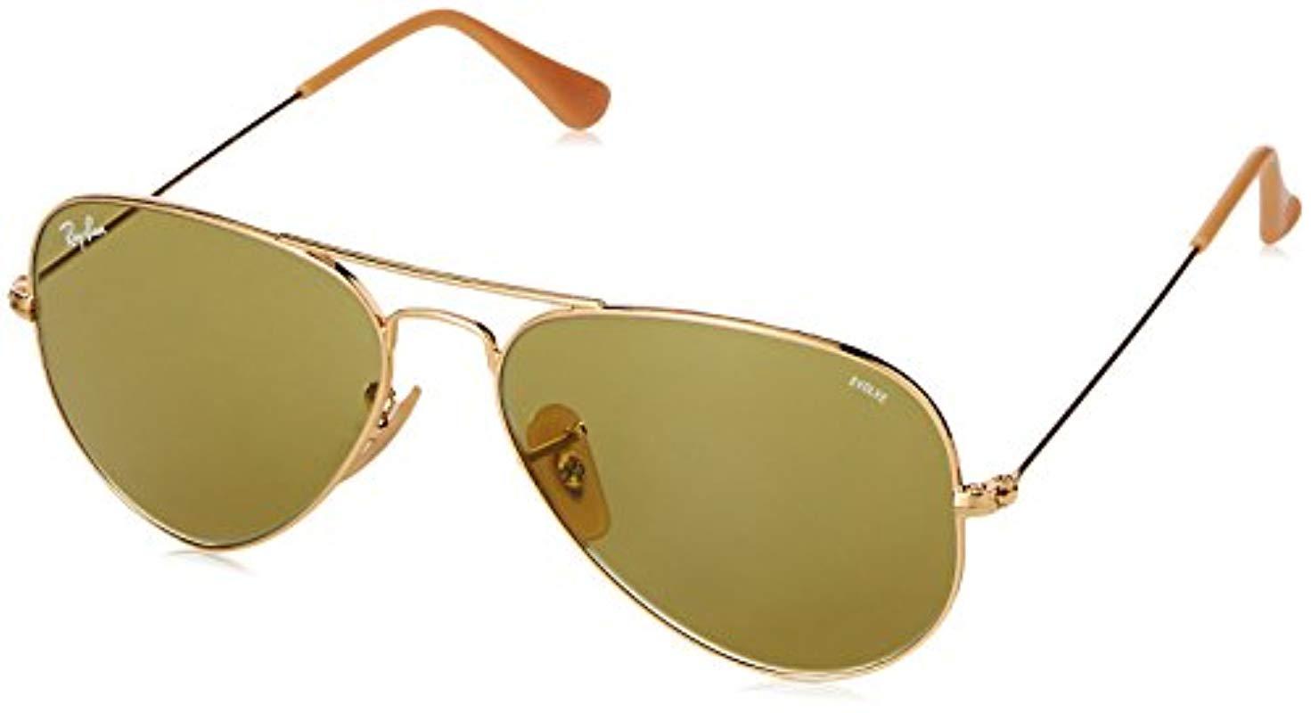 Ray Ban Classic Aviator Sunglasses In Gold Brown Photochromic Rb3025 90644i 58 For Men Lyst 