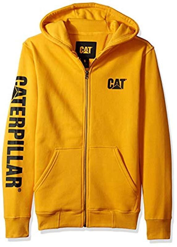 mens yellow zip up hoodie