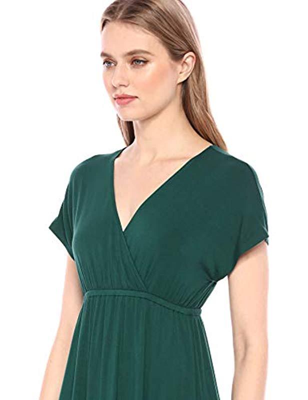 Amazon Essentials Surplice Dress in Green - Save 10% - Lyst