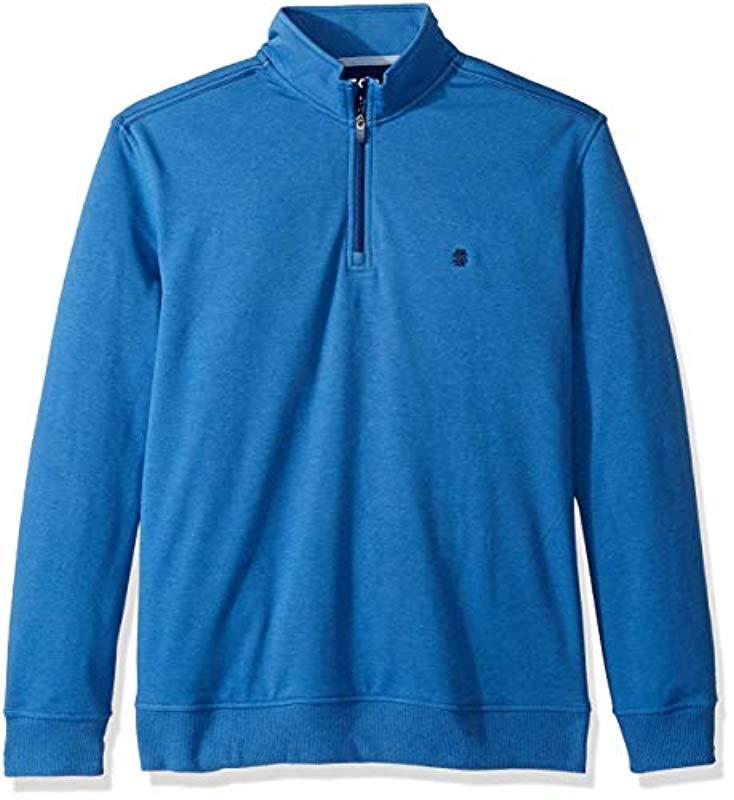 Izod Advantage Performance Quarter Zip Fleece Pullover in Blue for Men ...