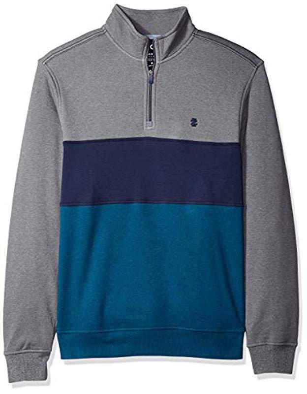 Lyst - Izod Advantage Performance Fleece Long Sleeve 1/4 Zip Soft Pullover in Blue for Men
