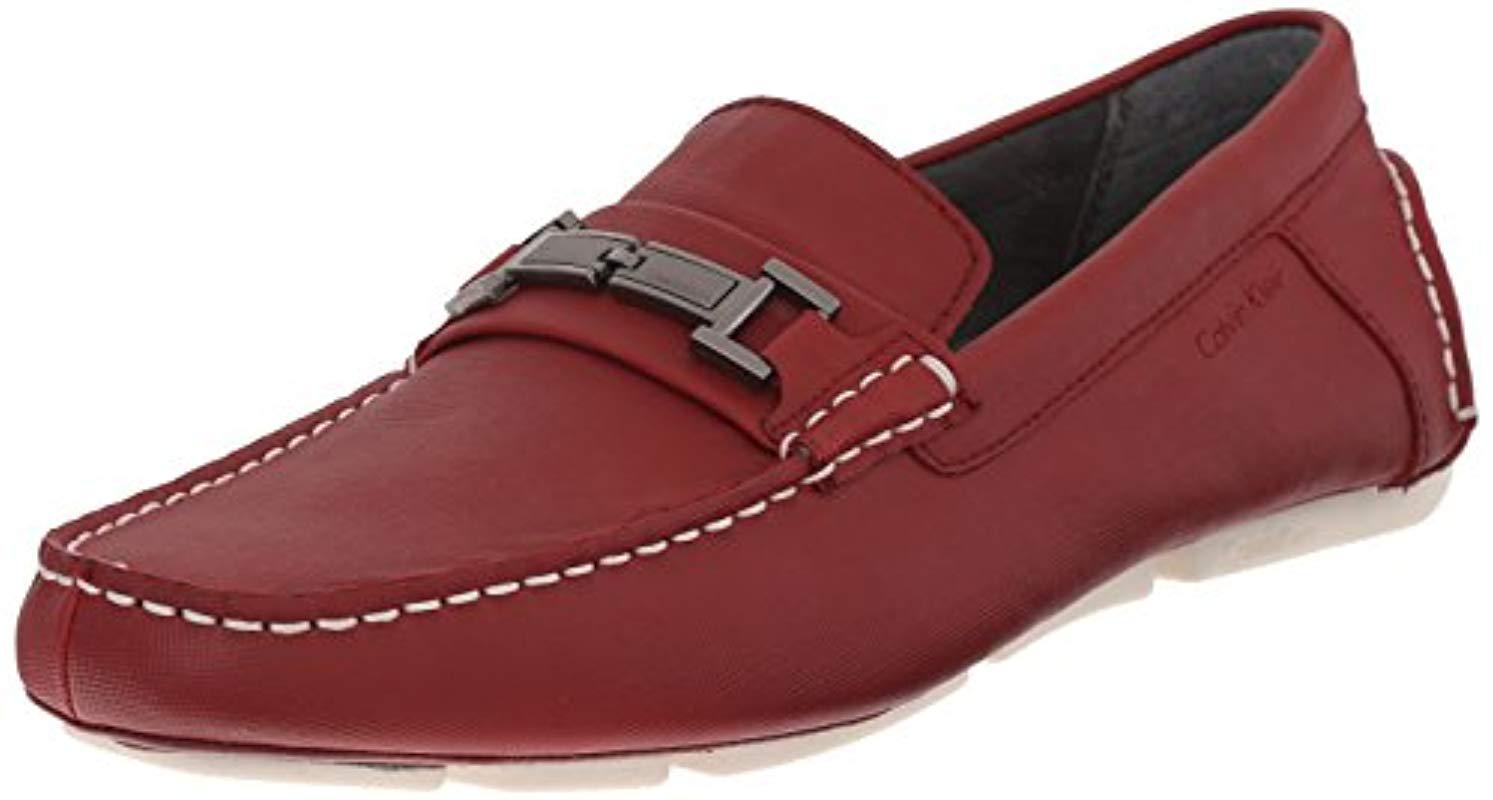 Calvin Klein Magnus Slipon Loafer in Red for Men Save 22 Lyst