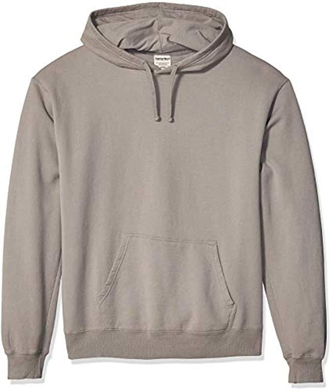 Hanes Comfortwash Garment Dyed Fleece Hoodie Sweatshirt in Gray for Men ...