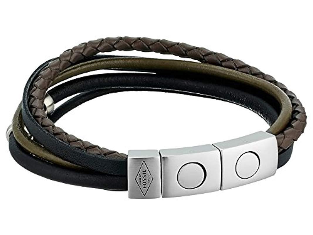 bracelet cuir femme fossil