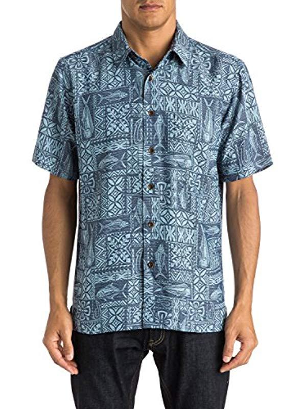 Quiksilver Sage Advice Button Down Shirt in Blue for Men - Lyst