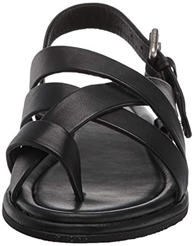 black flat criss cross sandals