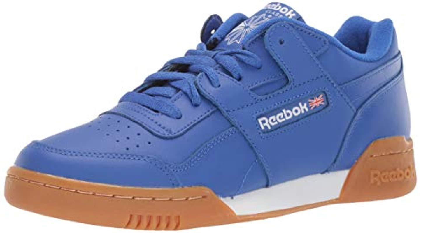 Reebok Workout Plus Running Shoe, Crushed Cobalt/white/gum