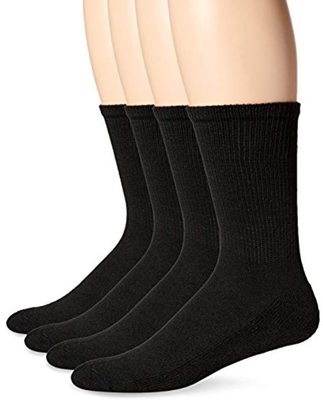 Dr. Scholls Diabetes And Circulatory Crew Sock (pack 4) in Black for