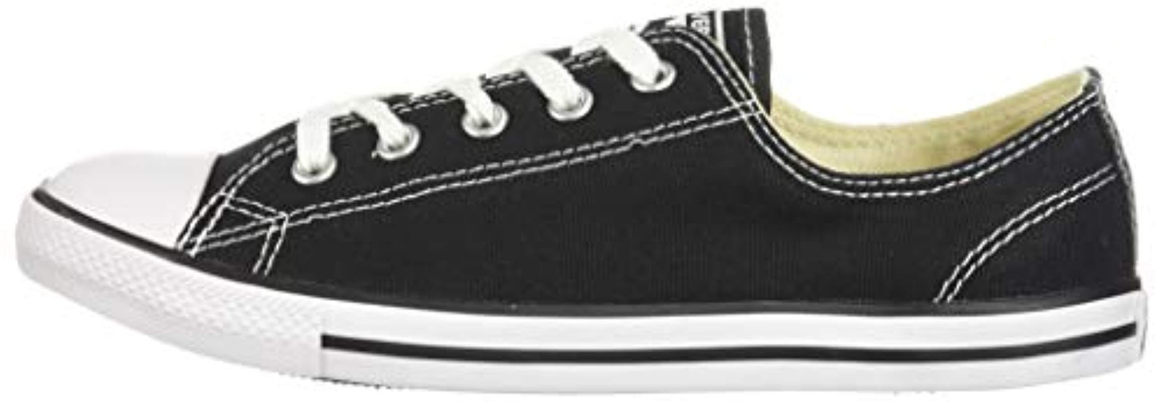 Converse Leather Ct Dainty Ox Blk Slip On Trainers in Black - Lyst