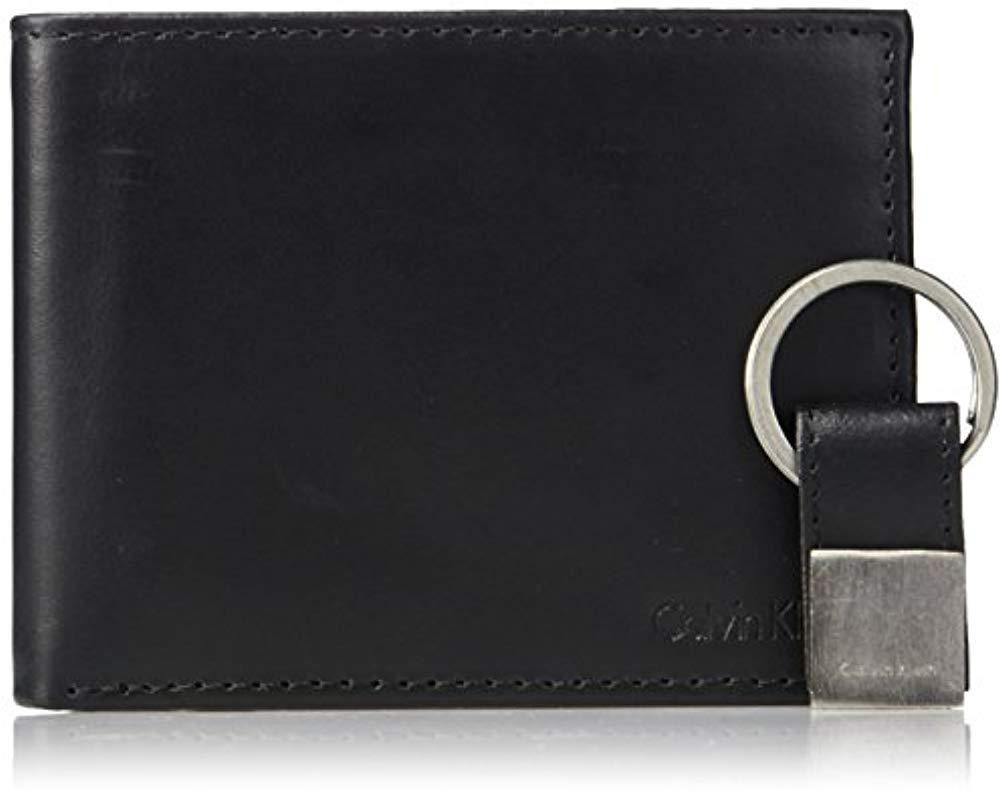 Calvin Klein Rfid Blocking Leather Bifold Wallet in Black for Men - Lyst