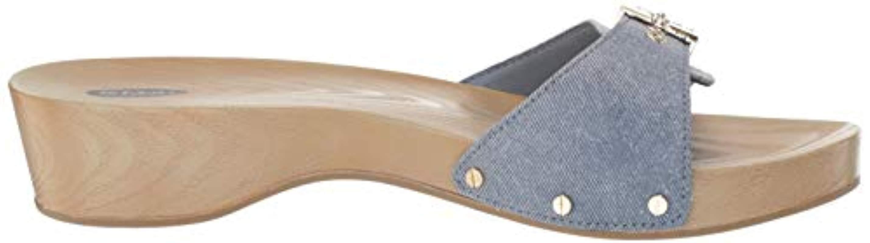 Dr. Scholls Classic Sandal, Seabreeze Blue Metallic Denim, 6 M Us in ...