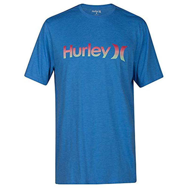 hurley light blue t shirt