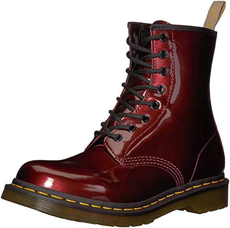 Lyst - Dr. Martens 1460 W Vegan Chrome Ankle Boots in Red - Save 17.5%